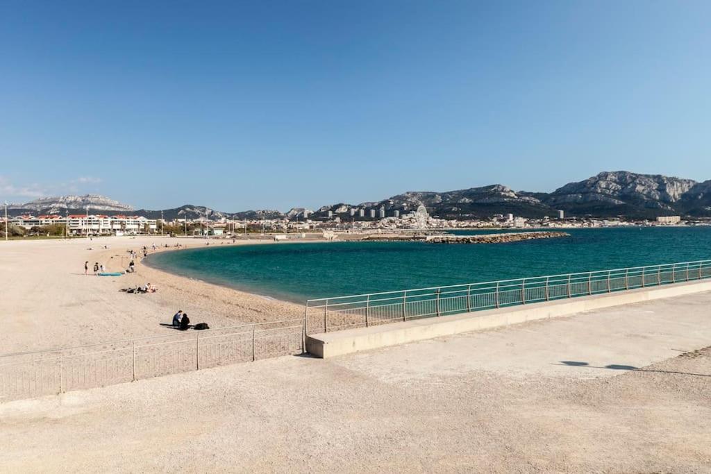 Residence Bord De Mer-Terasse-Plage Prado David Marseille Eksteriør bilde
